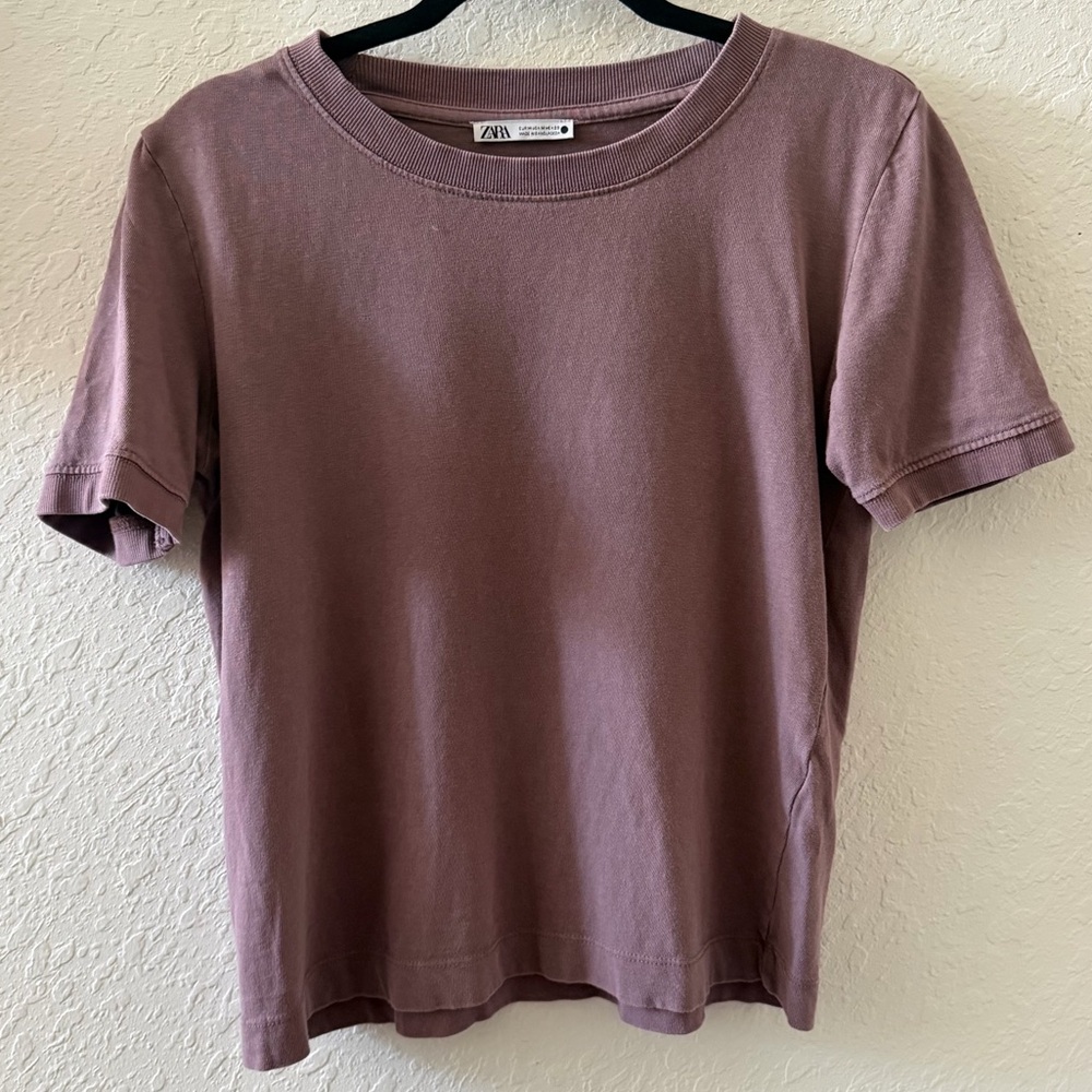 Zara Dusty Purple Short Sleeve Tee